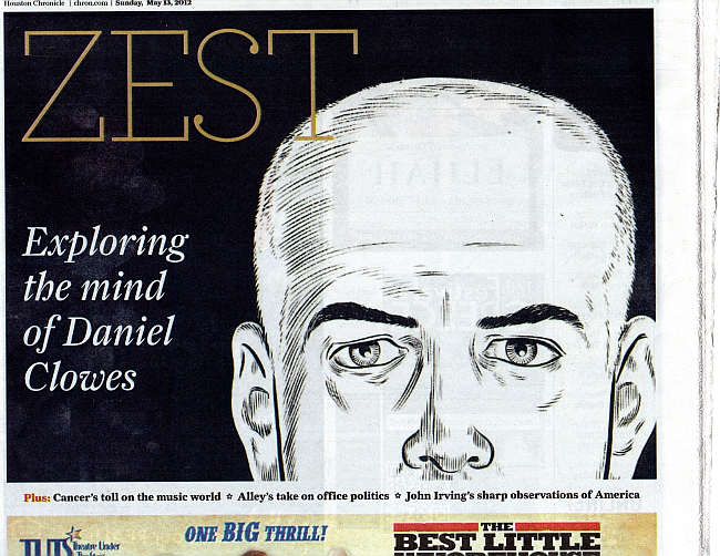 Dan Clowes on the cover of Zest