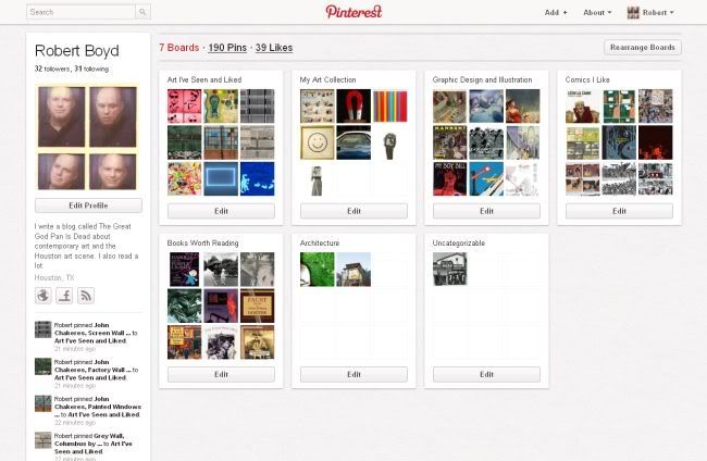 pinterest screen