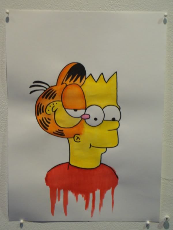 Bart with Garfield Tumor