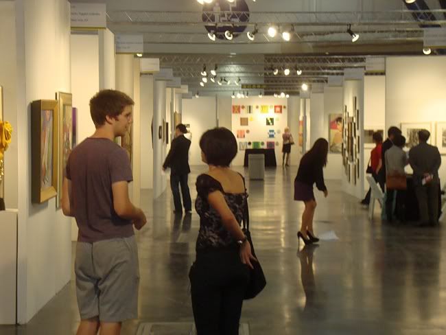 couple looking at art