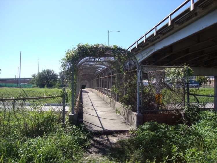 pedestrian bridge under elysian viaduct