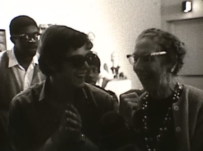 hippie and nice old lady