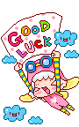 Good Luck Girl Skydive Skydiving Clouds Way to Go smiley smilie smileys smilies icon icons emoticon emoticons animated animation animations gif gifs Pictures, Images and Photos