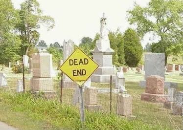 Funny :: Halloween Cemetery Dead End Sign Cemetary Graveyard Graves ...