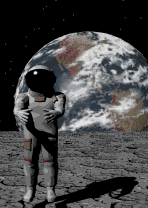 Moon Man on Moon Space Astronaut NASA Funny LOL Laughs Laughing icon icons emoticon emoticons animated animation animations gif gifs Pictures, Images and Photos
