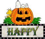 Peanuts Snoopy Woodstock Pumpkin smiley smilie smileys smilies icon icons emoticon emoticons animated animation animations gif gifs Happy Halloween Pictures, Images and Photos
