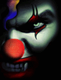 laughing animation photo: Clown Evil Laughing Blinking Eye Pennywise Happy Halloween Emoticon Emoticons Animated Animation Animations Gif VampClown.gif