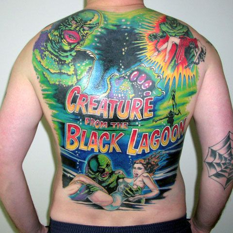 Halloween Tattoos on Black Lagoon Cftbl Movie Universal Monster Monsters Tattoo Color Back