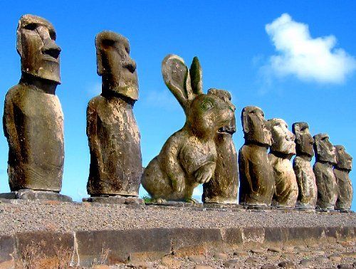 easter bunny outdoor statue