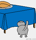 Thanksgiving Happy Cat Turkey Dinner Animation Animated Gif gif by