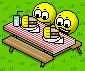 Picnic Table Eat Eating Summer Smiley Smilie Emoticon Emoticons Animated Animation Animations Gif photo 7_2_204.gif
