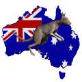 Australia Kangaroo Jumping In Place Flag Australian Emoticon Emoticons Animated Animation Animations Gif Pictures, Images and Photos