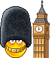 England UK London Big Ben Clock Tower Buckingham Palace Guard Waving Waves Smiley Smilie Emoticon Animated Animation Gif photo big_ben_hat2.gif