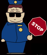 South Park gif photo: South Park Officer Barbrady Stop Sign Icon Icons Emoticon Emoticons Animated Animation Animations Gif SouthParkOfficer.gif