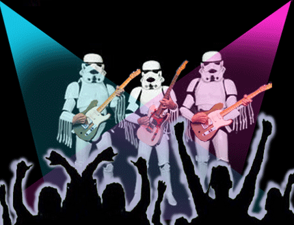 Star Wars Stormtroopers Band Guitars Rock On Icon Icons Emoticon Emoticons Animated Animation Animations Gif Pictures, Images and Photos