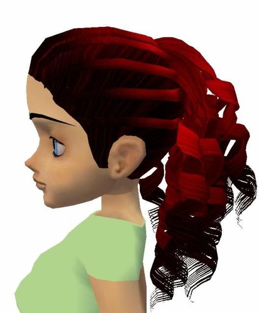 plats and curls in red and black