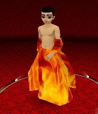male 2 pc robes in flames