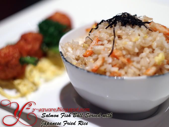 Salmon Fish ball serve wtih Japanese Fry Rice