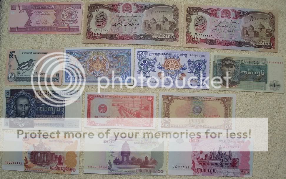 46 PAPER MONEY OF ASIA 1949 2010 UNC  