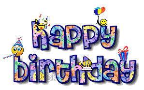 Smiley Letters Sign Happy Birthday Smiley Smileys Smilie Smilies Emoticon Emoticons Animated Animation Animations Gif photo HBSmiliesPartyColourful.gif