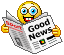 Good News Newspaper Smiley Smilie Smileys Smilies Emoticon Emoticons Animated Animation Animations Gif