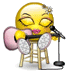 singing emoticon photo: Guitar Singing Smiley Emoticon Animation Animated gif x018.gif