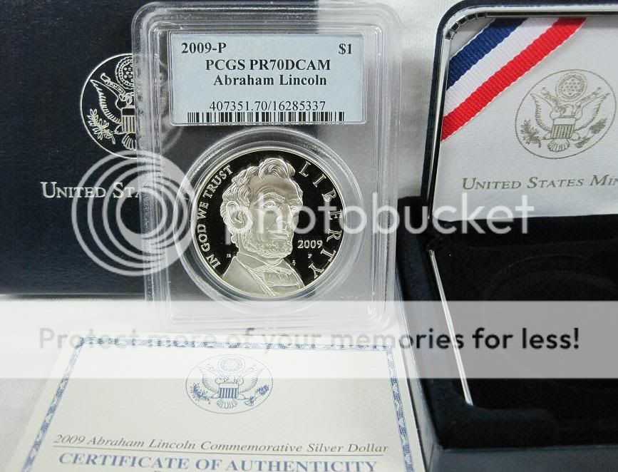   LINCOLN COMMEMORITIVE BICENTENNIAL SILVER DOLLAR PR 70 PR70 PF70