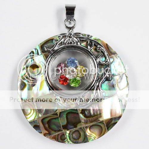 Abalone Shell Flower Pendant Bead ASP023  