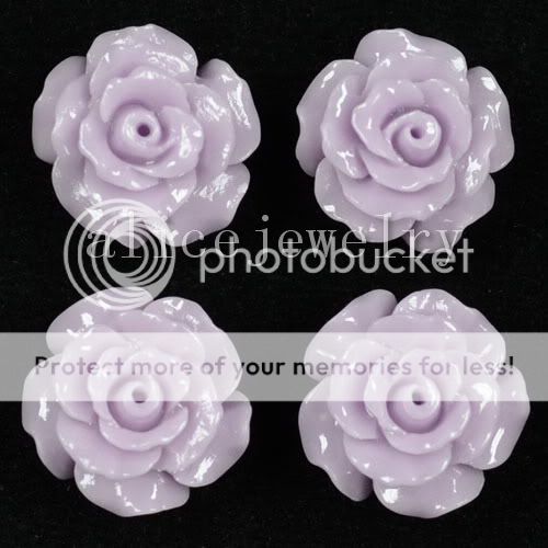 4Pcs Purple Manmade Coral Flower Pendant Bead GC010  