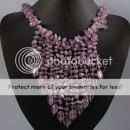 20 natural amethyst chip necklace gn004 you will get the similar