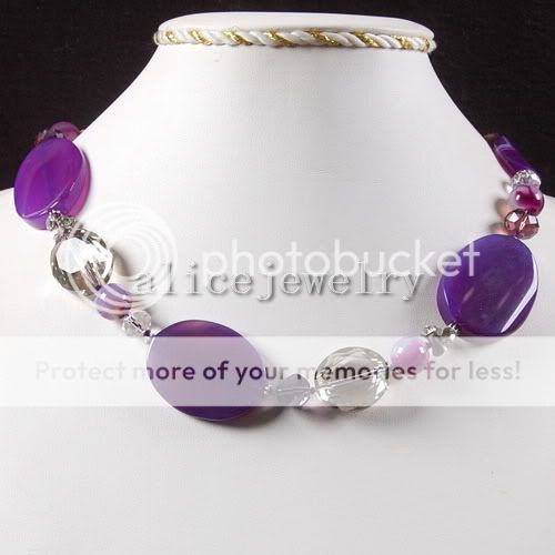 Purple Agate Necklace 20 GN061  