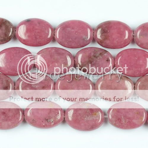 14x10x5mm Thulite Oval Loose Bead 16 LS0407  