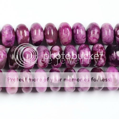 14x5mm Chinese Purple Jasper Roundel Bead 15.5 LS0503  