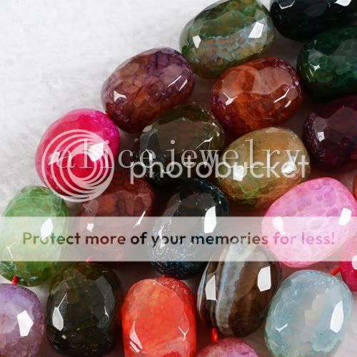 16mm Fire Agate Freeform Faceted Loose Bead 16 LS0634  