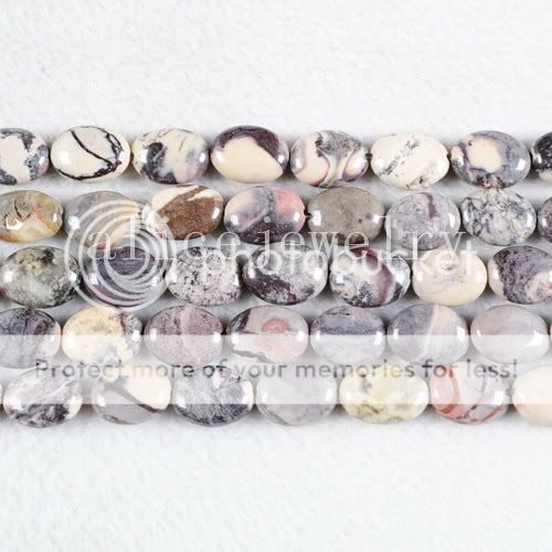 7x12x16mm Exotica Jasper Oval Loose Bead 16 LS0743  