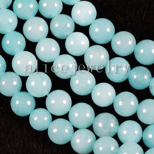 6mm ite Colored Jade Round Loose Bead 16 LS0761  